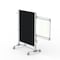 Ghent Partition Mobile 2-Sided Fabric Bulletin Board, 46"H x 34"W, Black NEX223FFP-95 - alternate 2